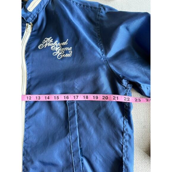 Collegiate Pacific Vintage The Newlywed Game Crew Jacket 1970s TV Blue M - Picture 8 of 11